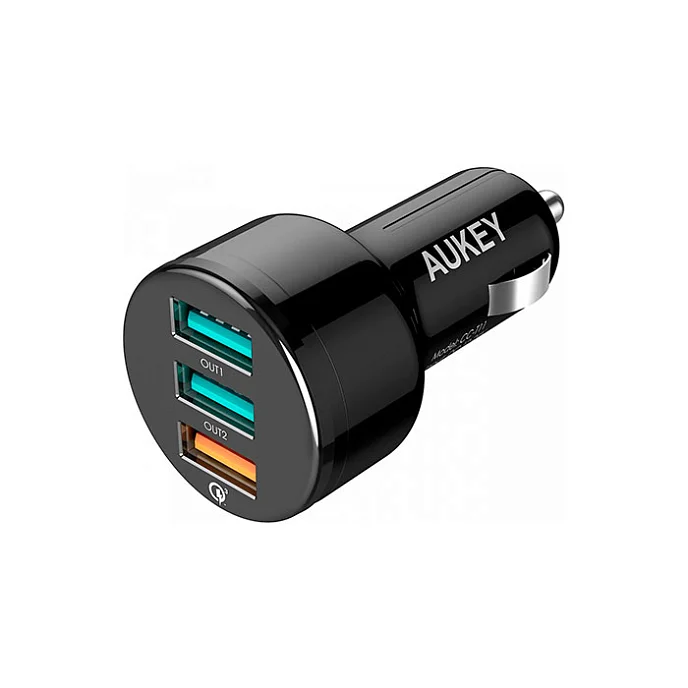 Автомобильное зарядное устройство Aukey USB-C 3-ports Car Charger (CC-T11) - рис.0