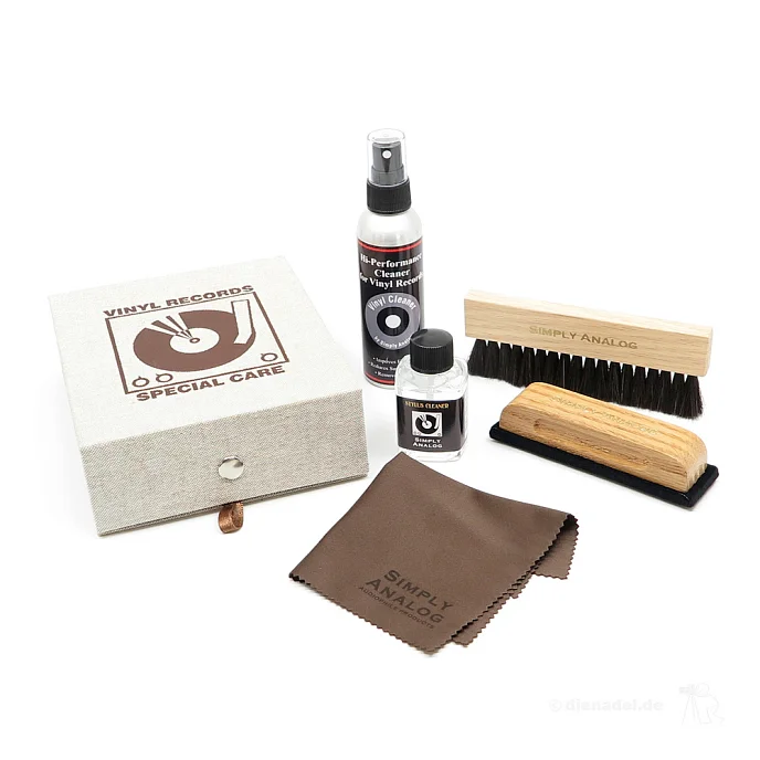 Набор для чистки винила Simply Analog Vinyl Record Cleaning Boxset Wood - рис.1