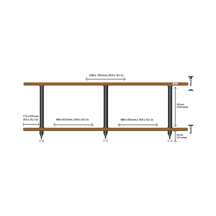 Стойка для Hi-Fi Solidsteel VL-2 Black/Walnut - рис.4
