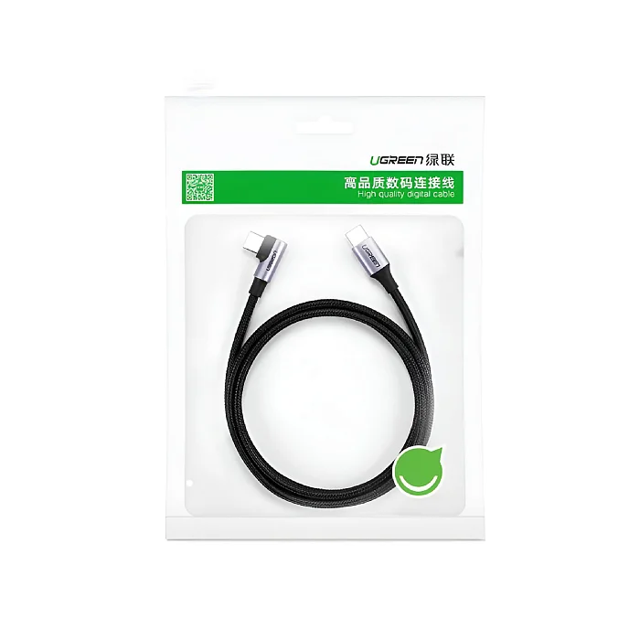 Кабель Ugreen US255 USB-C - USB-C Black/Grey 1m - рис.4