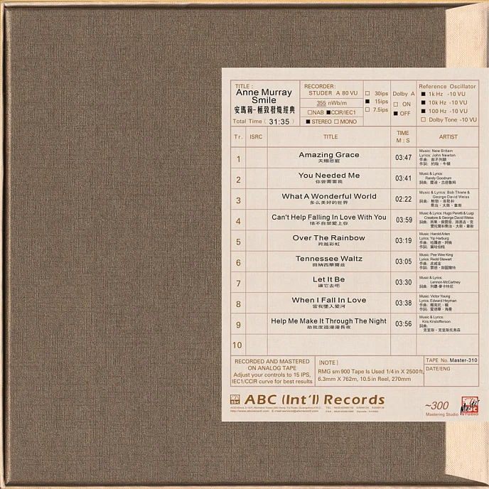 Магнитная лента Anne Murray - Smile 38/2 - рис.1