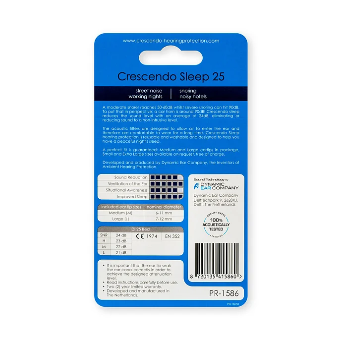 Беруши для сна Dynamic Ear Company Crescendo Sleep 25 - рис.1