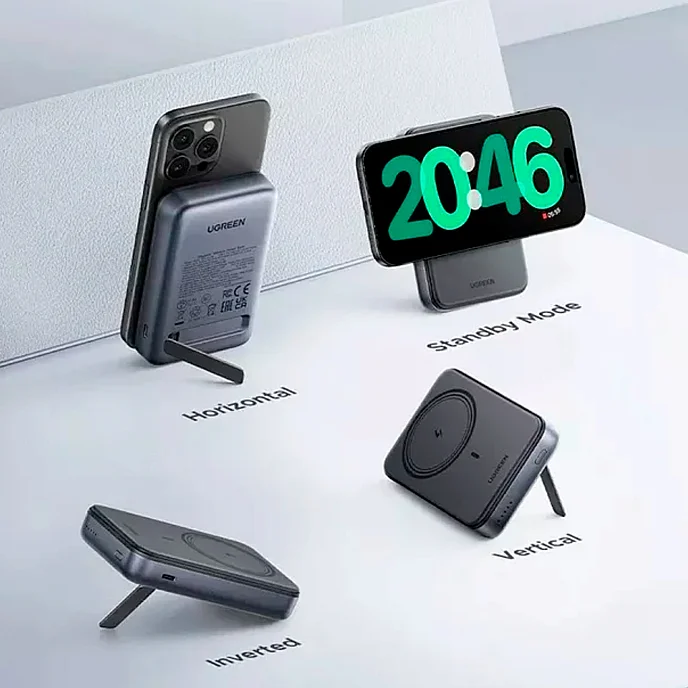 Портативный аккумулятор UGREEN PB562 10000mAh Magnetic Wireless - рис.4