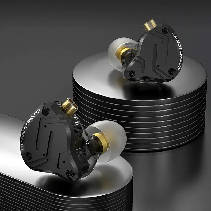 Наушники внутриканальные KZ ZS10 Pro X without mic Black - рис.1