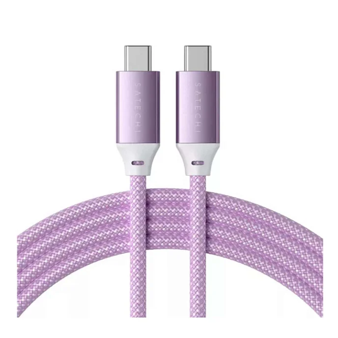Кабель Satechi USB-C to USB-C 100W Charging Cable Violet 2m - рис.0
