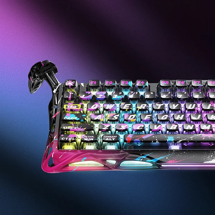 Клавиатура Gravastar Mercury V75 Pro Neon Graffity - рис.10