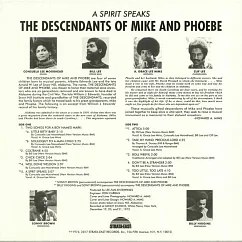 Пластинка The Descendants Of Mike And Phoebe - A Spirit Speaks - (Pure Pleasure) LP