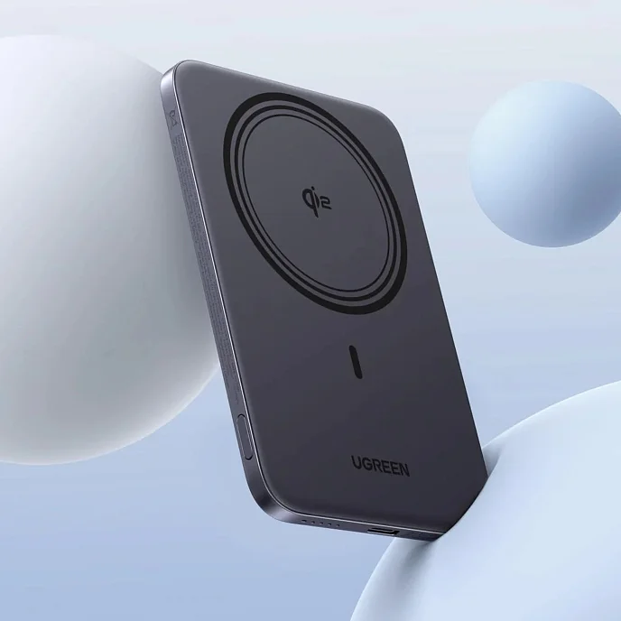 Внешний аккумулятор Ugreen PB580 MagFlow Air Ultra-Slim 5000mAh Grey Cosmos - рис.10