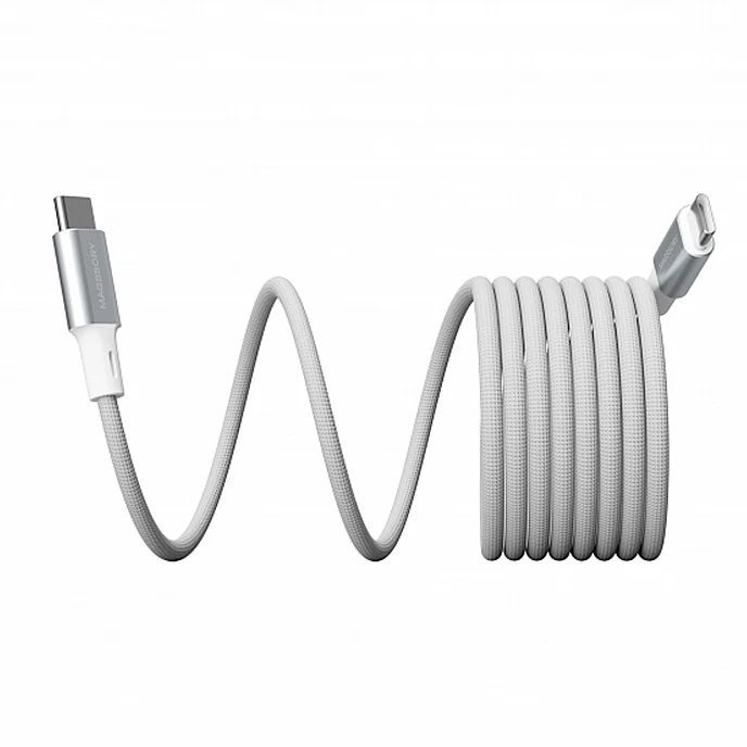 Кабель Magssory Link C USB-C - USB-C 240W White 2.4m - рис.1