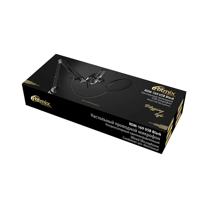 Микрофон для стриминга и игр Ritmix RDM-169 USB Black - рис.5