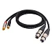 Кабель HeadMade Pro 2RCA - 2XLR-F Black 1m - рис.1