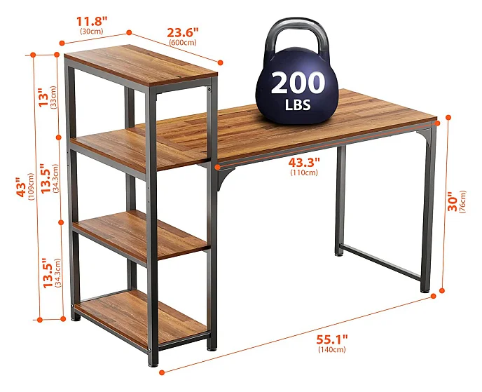 Компьютерный стол EUREKA ZX-SH140A Reclaimed Wood - рис.5
