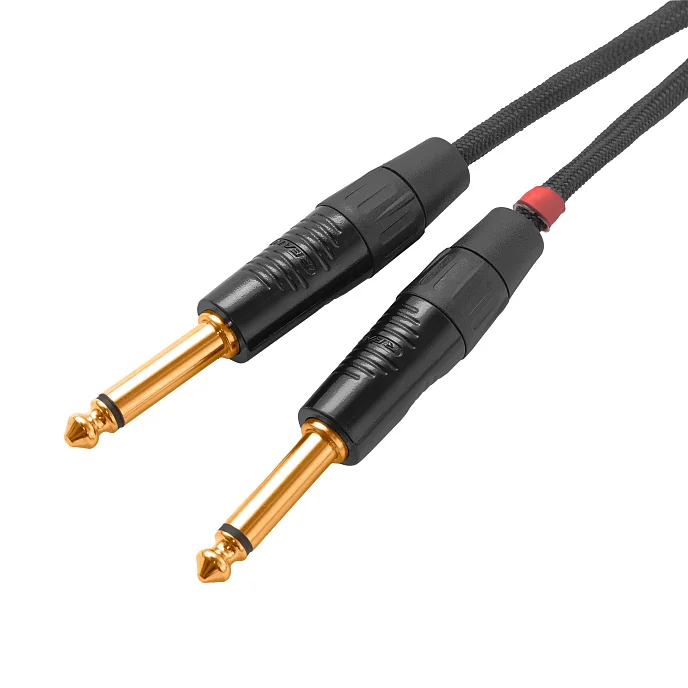 Кабель HeadMade Pro 6.3mm - 2x6.3mm Black 3m - рис.1