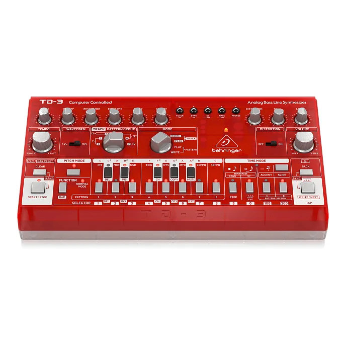 Синтезатор Behringer TD-3 Transparent Red - рис.2