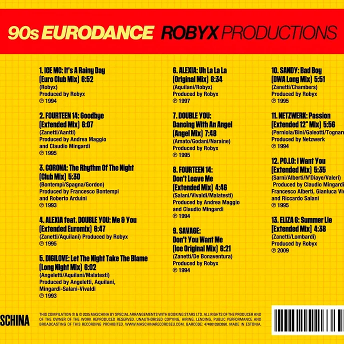 CD-диск DanceMaschin - 90s Eurodance Robyx Productions CD - рис.1