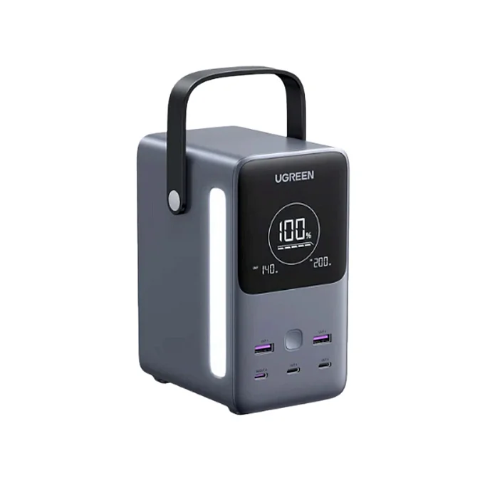 Внешний аккумулятор UGREEN PB770 48000mAh 300W 3USB-C + 2USB-A Grey - рис.0