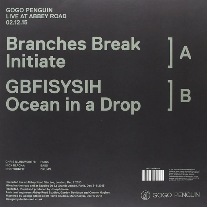 Виниловая пластинка GoGo Penguin ‎– Live At Abbey Road LP - рис.1