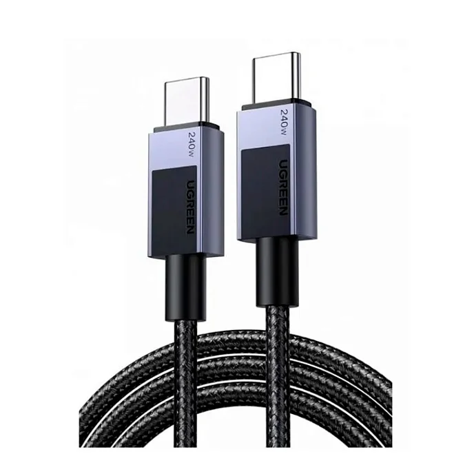 Кабель UGREEN L513 Data Cable (240W Max) USB-C/USB-C Black 2m - рис.0