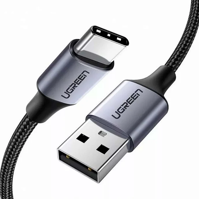 Кабель UGREEN US288 USB-A - USB-C Cable 1m Black - рис.1