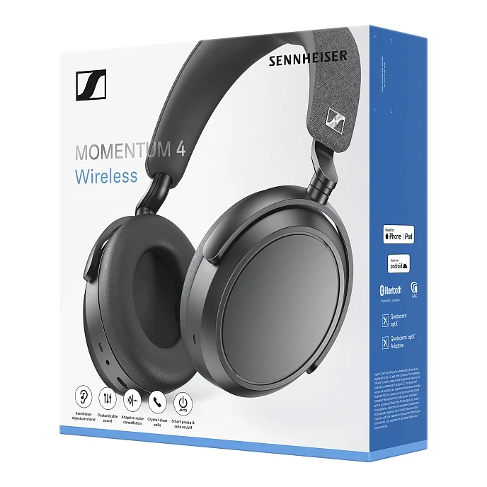 Беспроводные наушники Sennheiser Momentum 4 Wireless Black - рис.8
