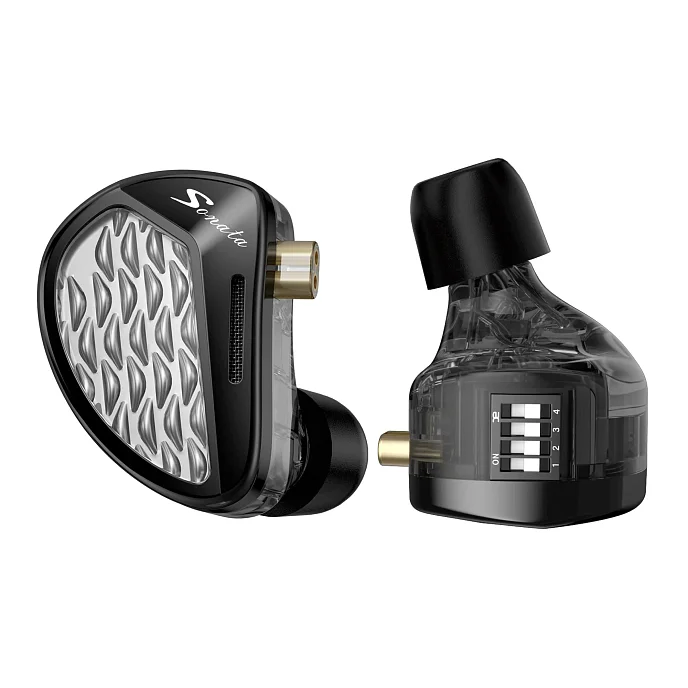 Наушники внутриканальные KZ Sonata (switch) with both mic/no mic cable Black - рис.0