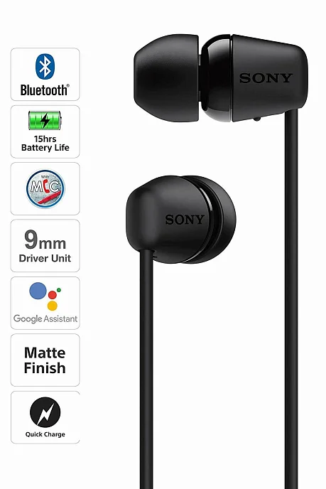 Беспроводные наушники Sony WI-C200 Black - рис.1