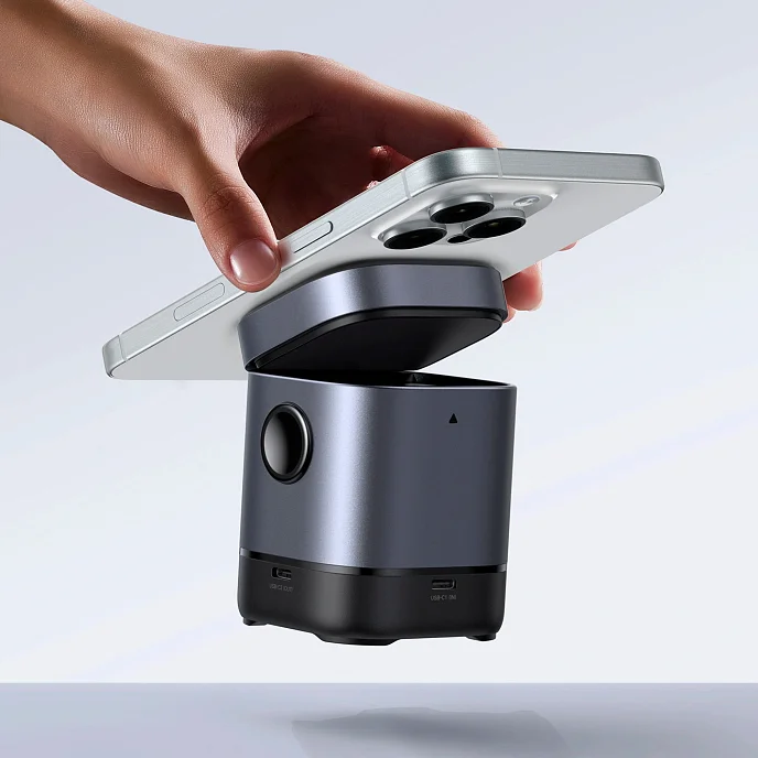 Зарядное устройство UGREEN W709 UNO 2-in-1 Robot Magnetic 20W for iPhone/AirPods Grey - рис.2