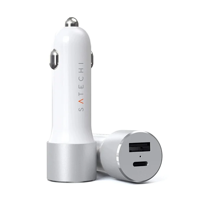 Автомобильное зарядное устройство Satechi 72W Type-C PD Car Charger Silver - рис.0