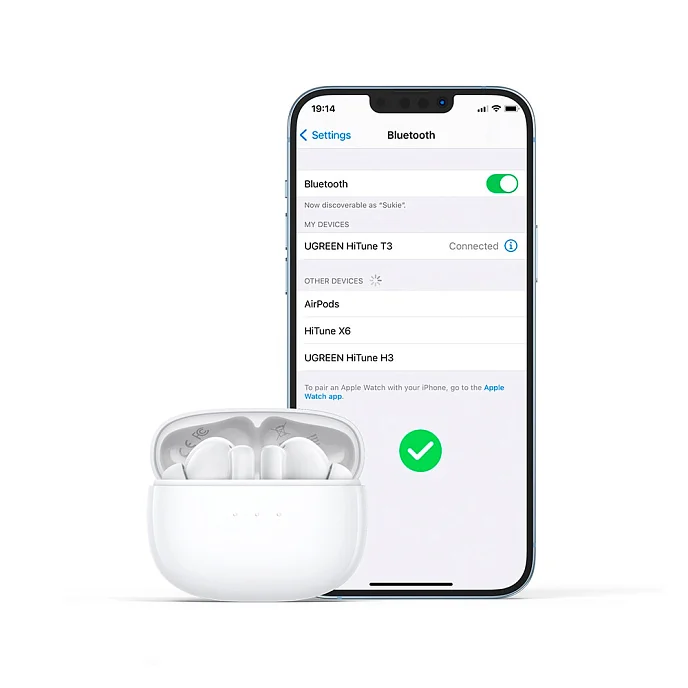 Беспроводные наушники Ugreen HiTune T3 White - рис.1