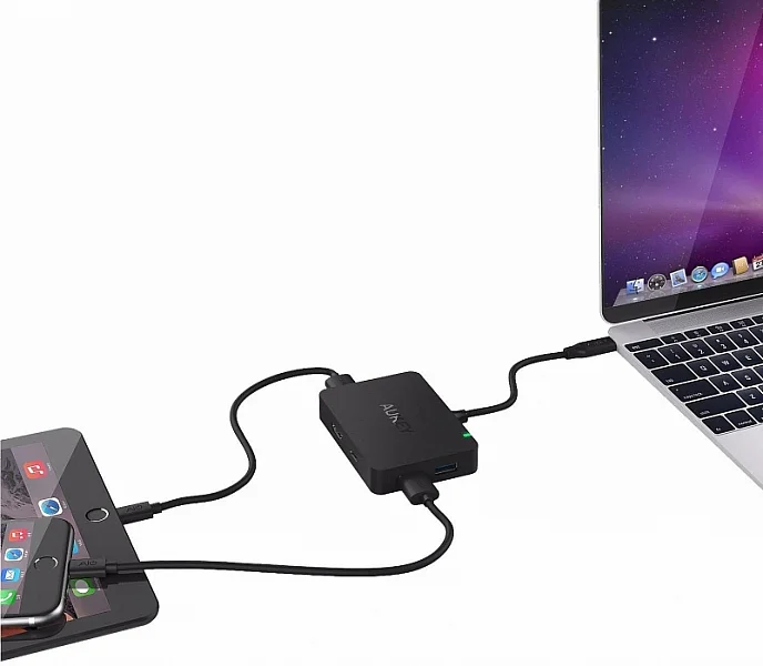 USB HUB Aukey USB-C Hub with HDMI/4 USB 3.0 - рис.5