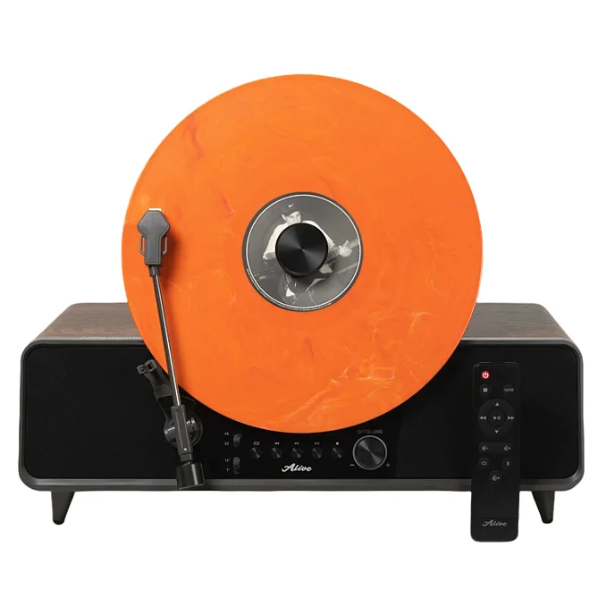 Проигрыватель винила Alive Audio Pillar Black Wood - рис.1