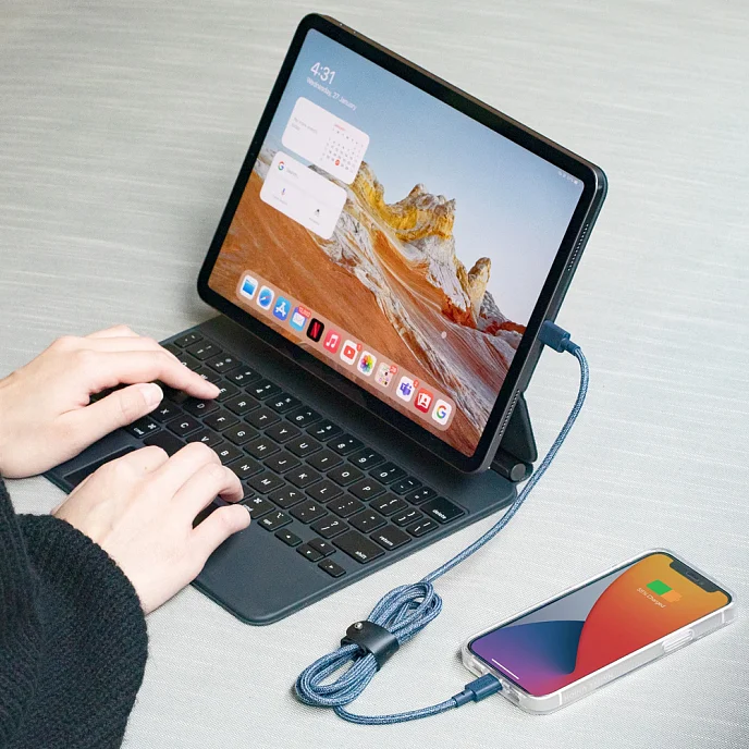 Кабель Native Union Belt USB-C - Lightning Indigo 1.2m - рис.3