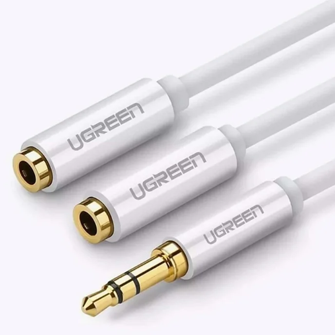 Кабель Ugreen AV134 (20816) 3.5mm Stereo Audio Splitter Cable White - рис.1
