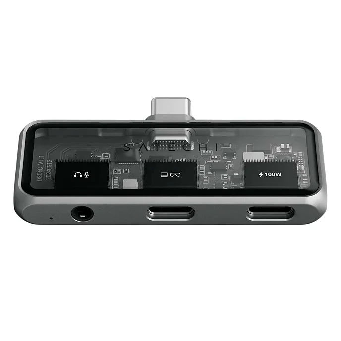 USB HUB Satechi Mobile XR Hub PD 100W With Audio Grey - рис.0