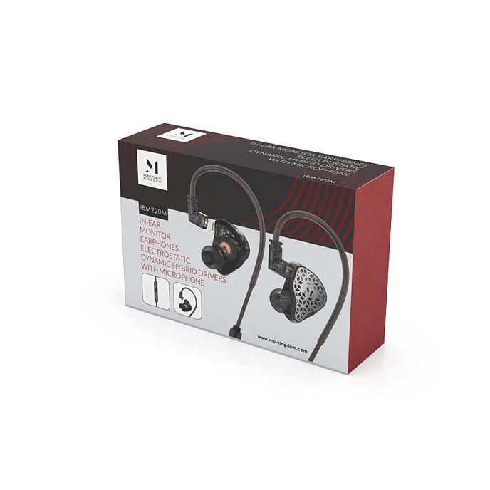 Наушники внутриканальные Music Public Kingdom IEM220M With Mic Transparent Black Dark Grey - рис.1