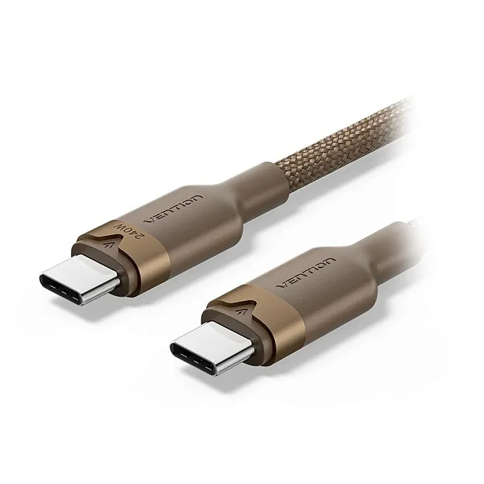 Кабель Vention USB 2.0 USB-C - USB-C 5А PD240W Bronze 2m - рис.0