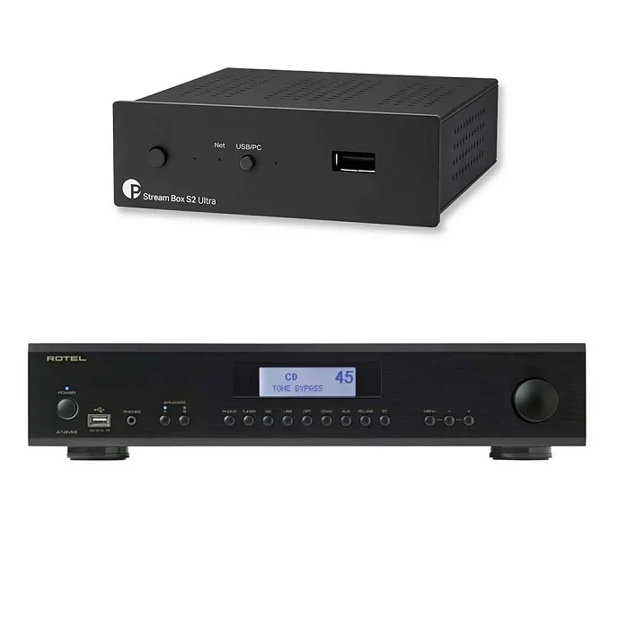 Комплект Rotel A14 MKII Black + Pro-Ject Stream BOX S2 Ultra - рис.0