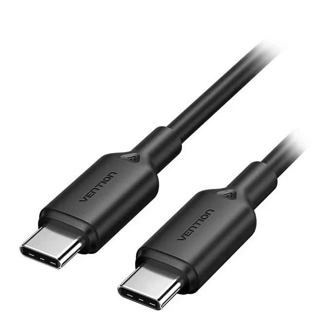 Кабель Vention USB 2.0 USB-C - USB-C 3A PD60W Black 1m - рис.0