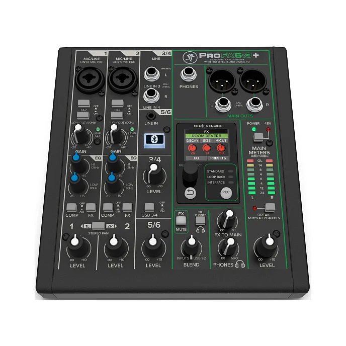 Микшерный пульт Mackie ProFX6v3+ Black - рис.1