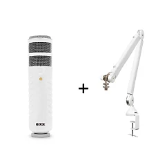 Комплект RODE Podcaster MKII + RODE PSA1 Plus White