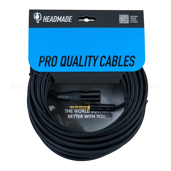 Кабель HeadMade Pro XLR-M - 6.3 Black 10m - рис.0