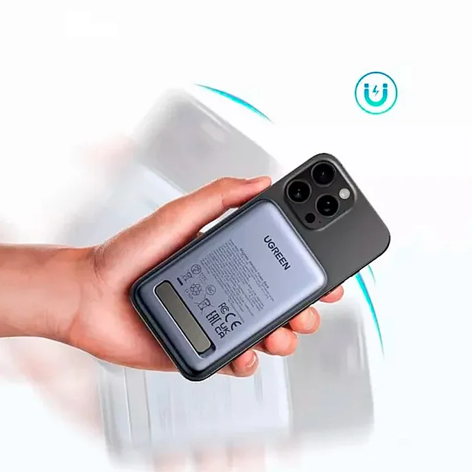 Портативный аккумулятор UGREEN PB562 10000mAh Magnetic Wireless - рис.3