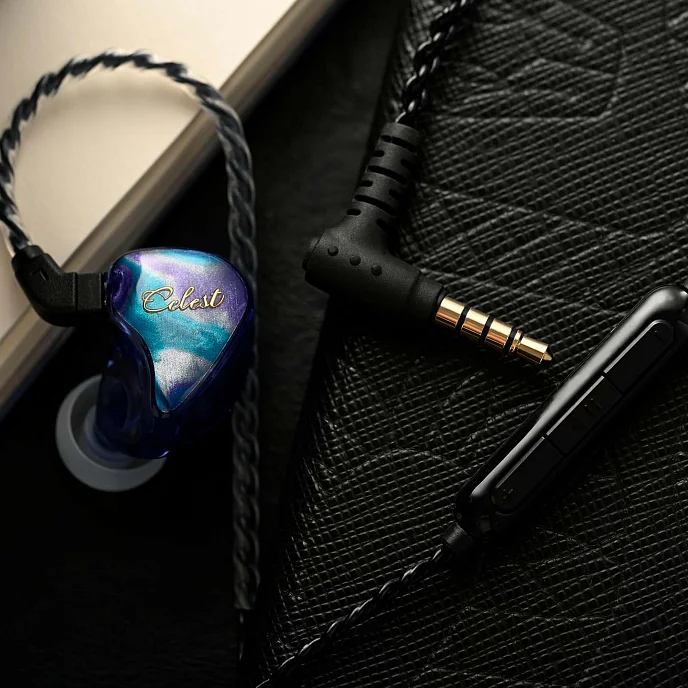 Кабель Celest Jimo Black 2pin 0.78 3.5mm 1.2m - рис.2