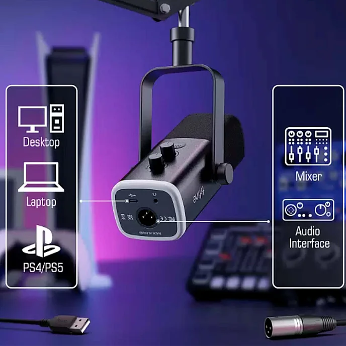 Микрофон для стриминга и игр Fifine AM8T Black - рис.4