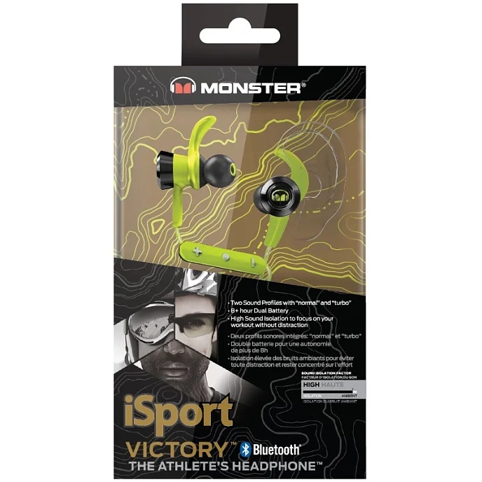 Беспроводные наушники MONSTER ISPORT VICTORY IN-EAR WIRELESS (GREEN) - рис.3
