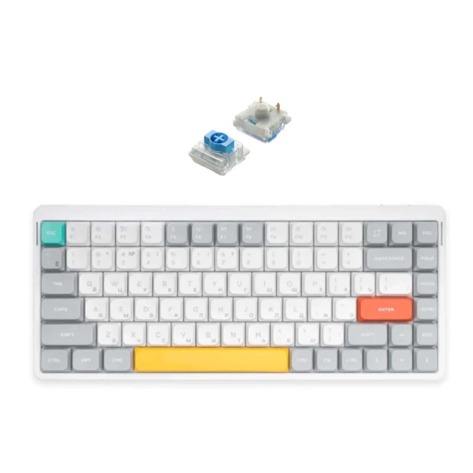 Клавиатура NuPhy Air75 V2 Blue Switch Iconic White - рис.0