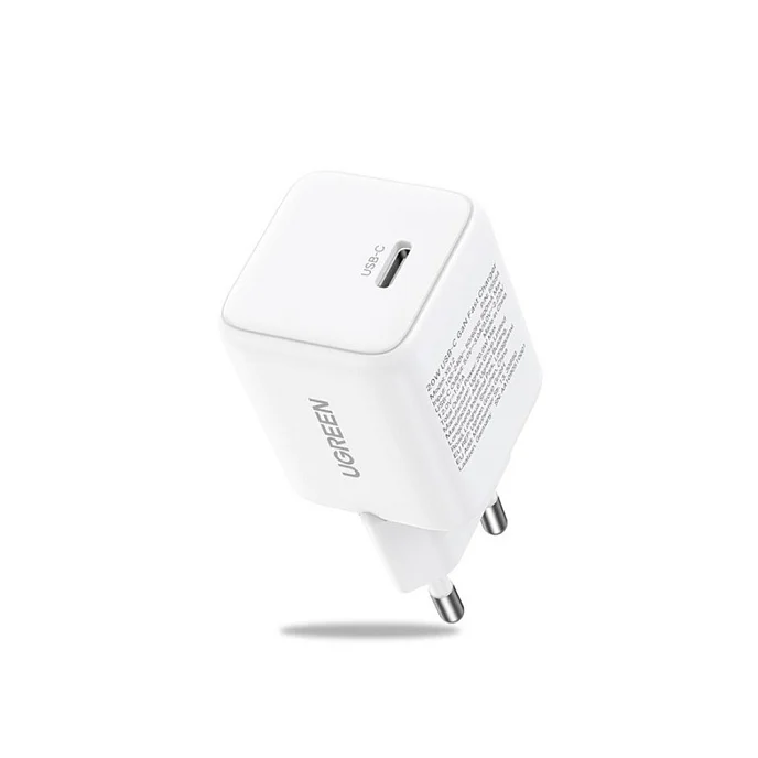 Зарядное устройство Ugreen X512 Mini 20W USB-C GaN White - рис.0