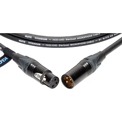 Кабель Klotz TI-M0750 Black XLR(f) - XLR(m) 3-pin 7.5m