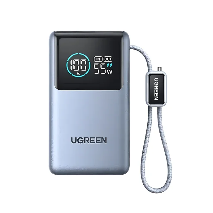 Портативный аккумулятор UGREEN PB727 10000mAh 55W Grey Cosmos - рис.1