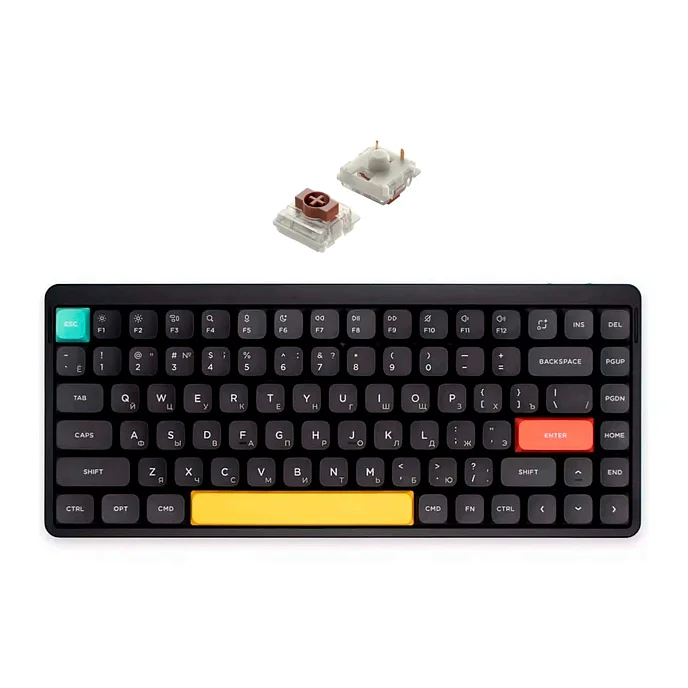 Клавиатура NuPhy Air75 V2 Brown Switch Basalt Black - рис.0